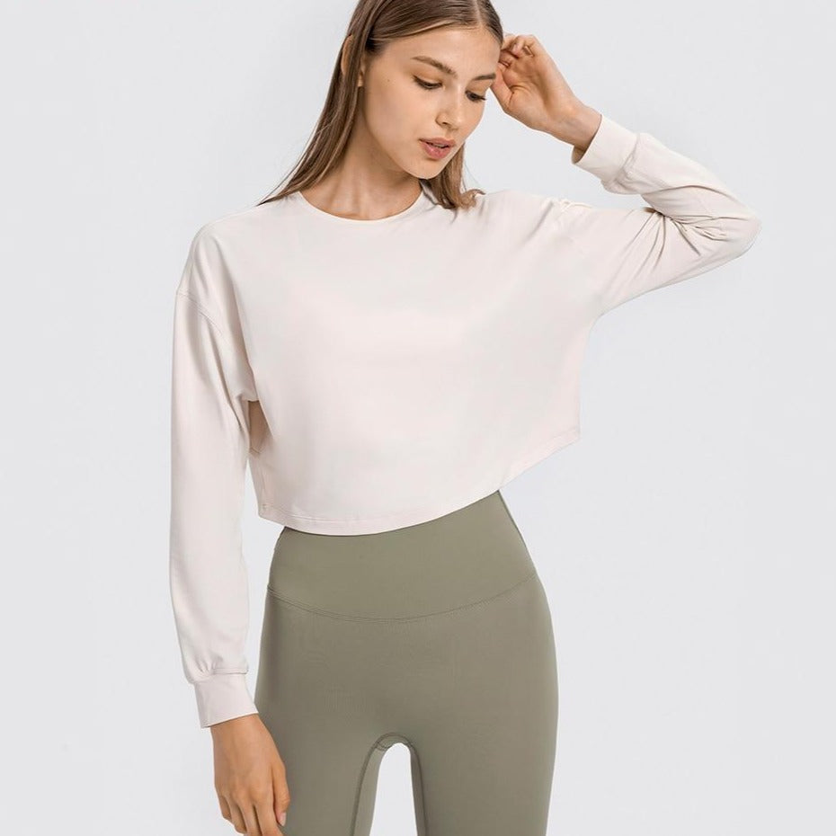 Flex Lightweight Cropped Pullover – svelte belle